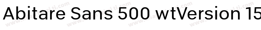 Abitare Sans 500 wtVersion 1500字体转换
